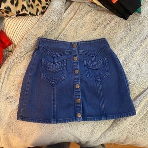 NWOT pacsun denim button skirt